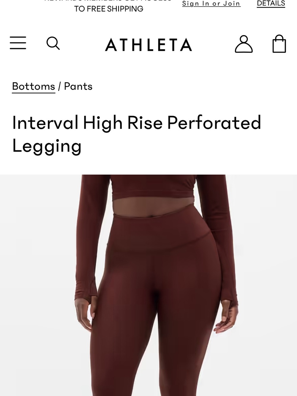 Final Price- No Offers! Athleta High-Rise Perforated Legging -Garnet - Small